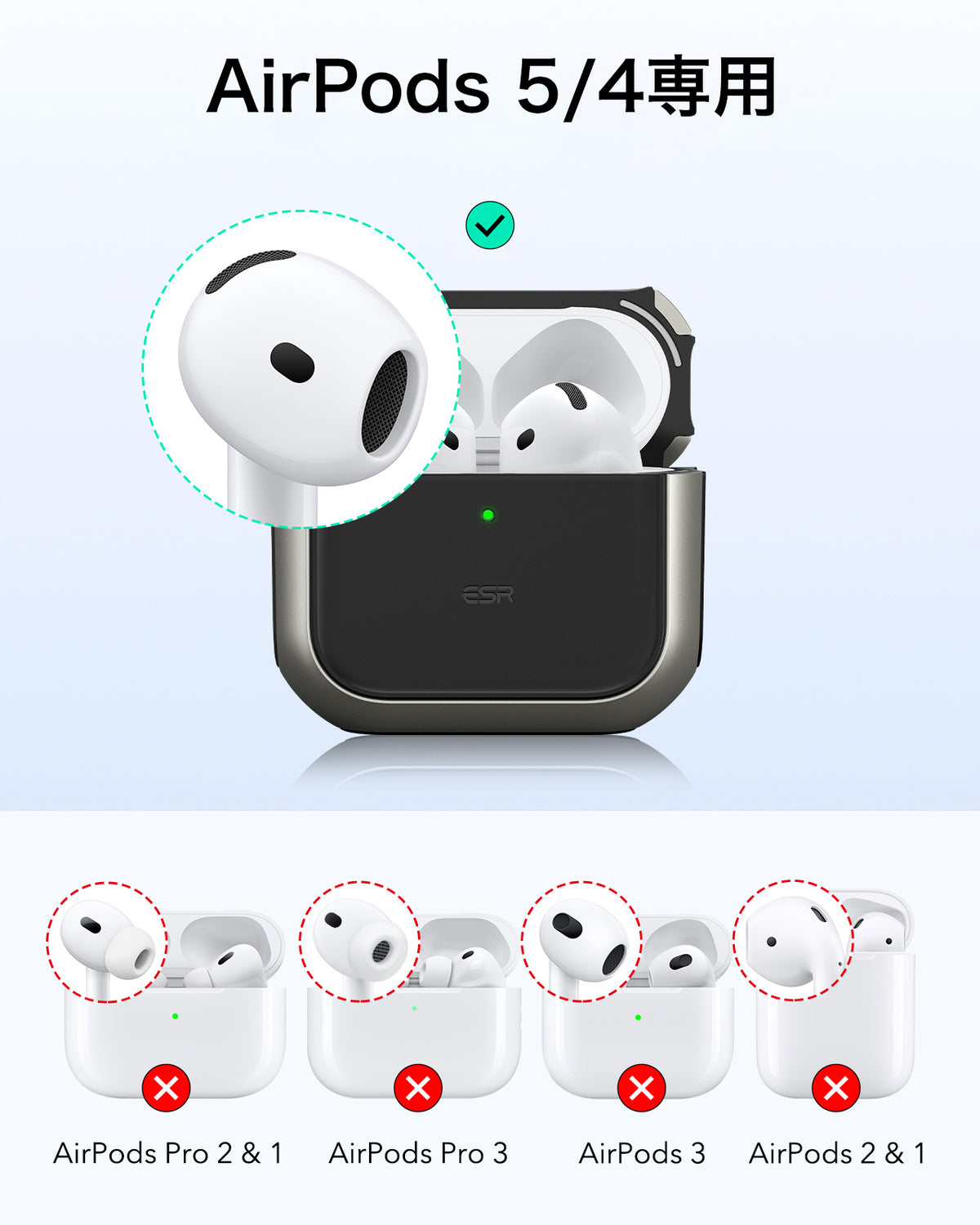 AirPods 5 Orbit Hybrid Magnetic Case - Titanium  Product type