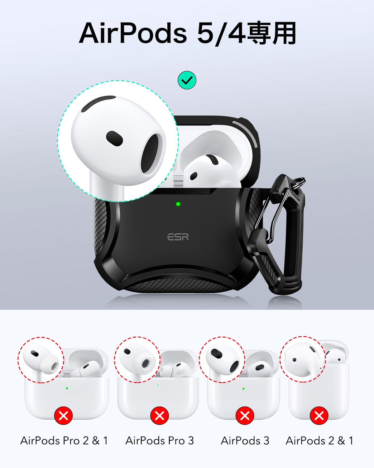 AirPods 5 Cyber Tough Magnetic Case - Black  Product type