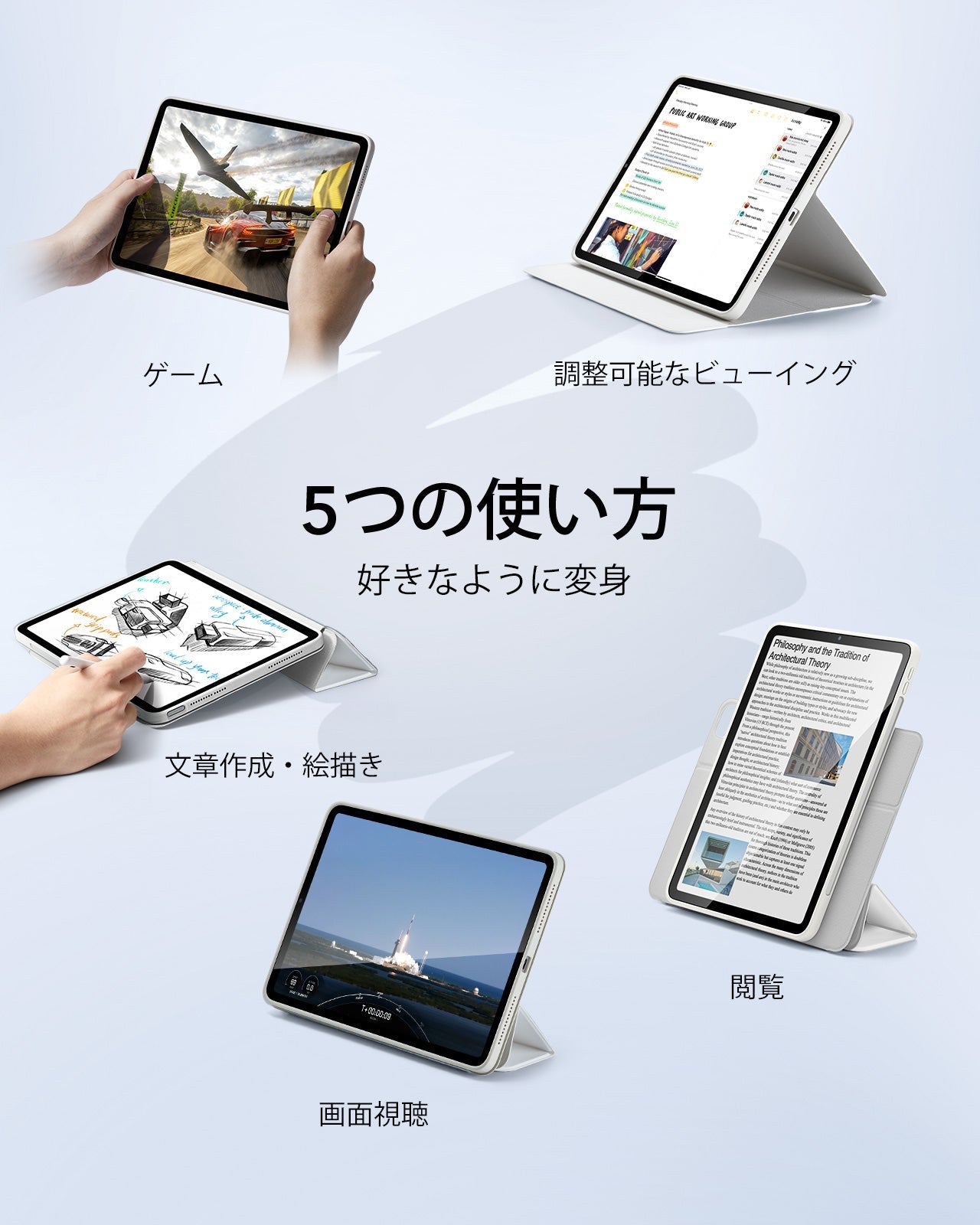 iPad Air 11ʺ (2024), Air 10.9ʺ (5th/4th Gen) Rebound Hybrid Case 360 - Brilliant White  Product type