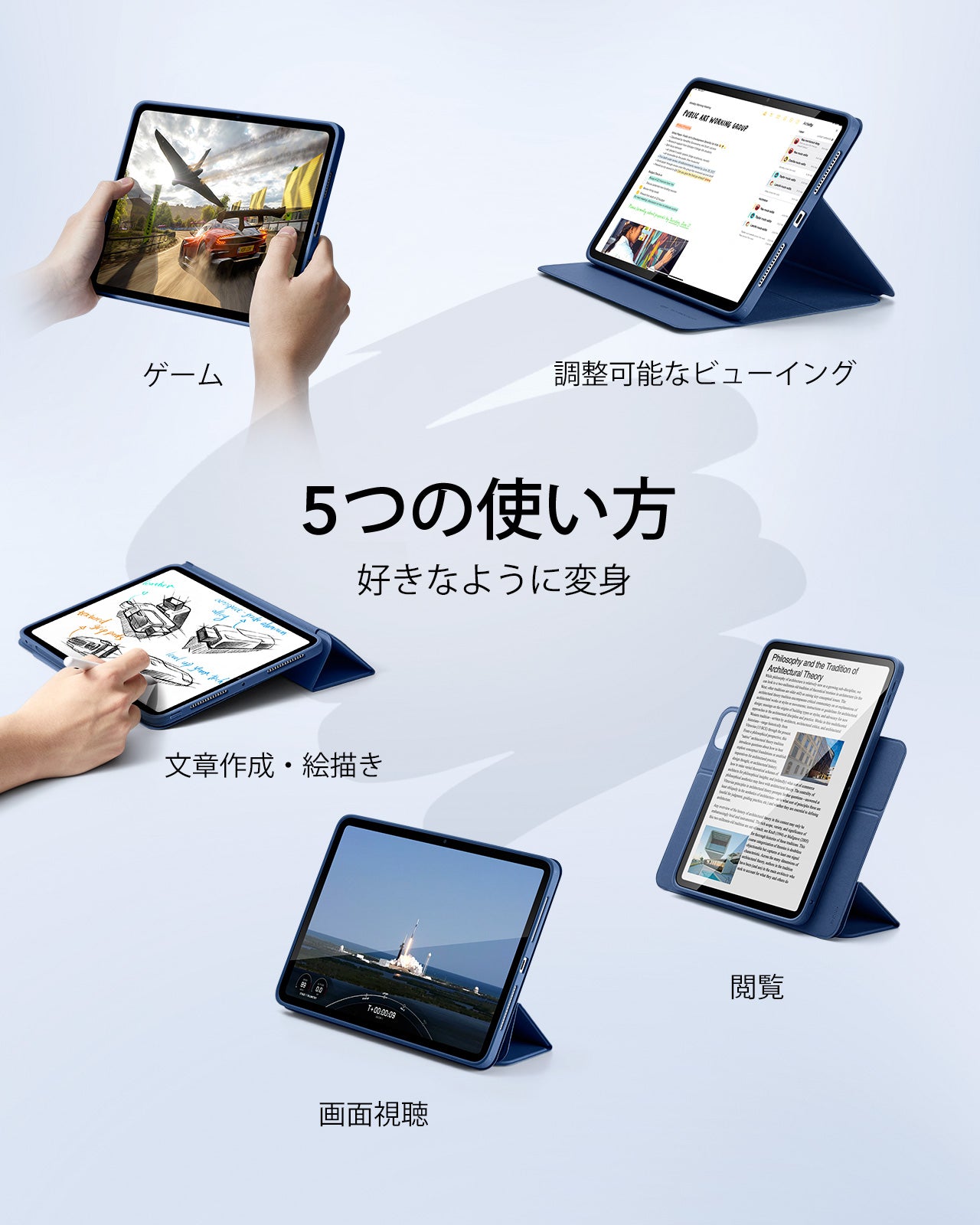 iPad Pro 11ʺ (2025) Rebound Hybrid Case 360 - Navy Blue  Product type