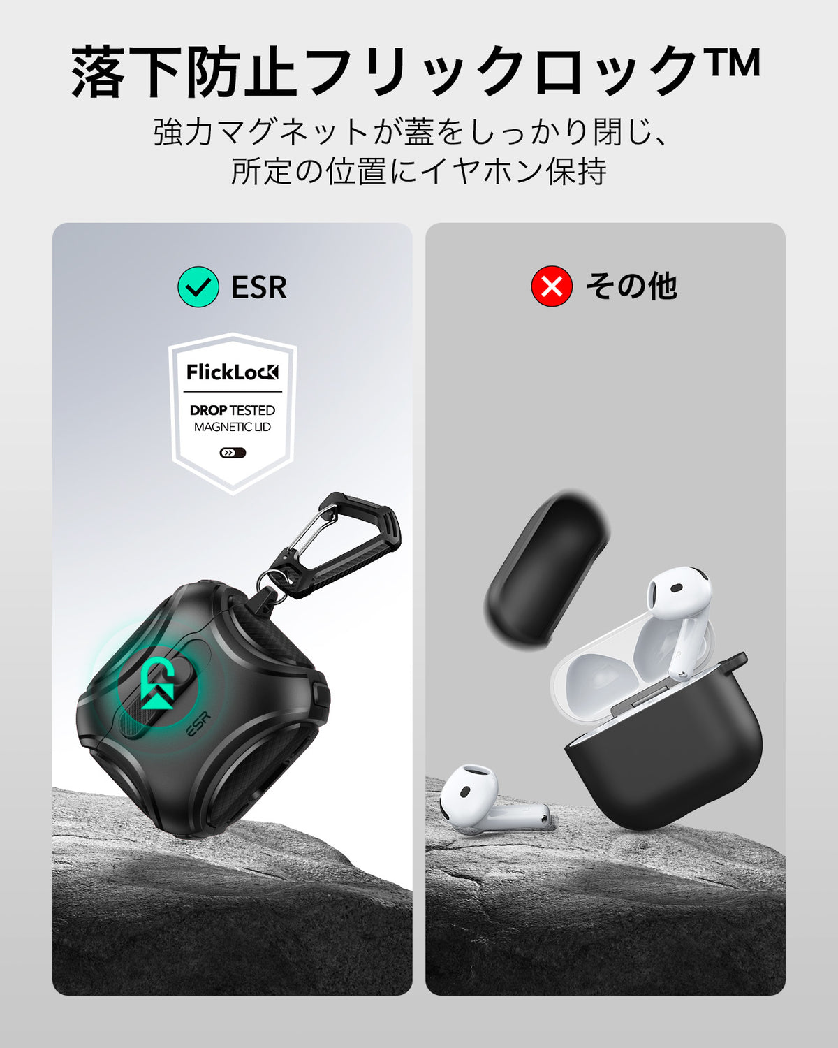AirPods 5 Cyber FlickLock Magnetic Case - Black  Product type