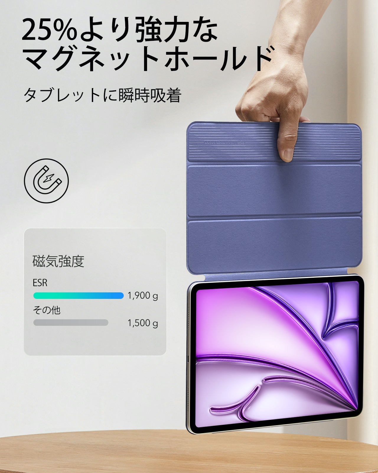 iPad Air 13" (2025) Rebound Magnetic Case - Purple  Product type