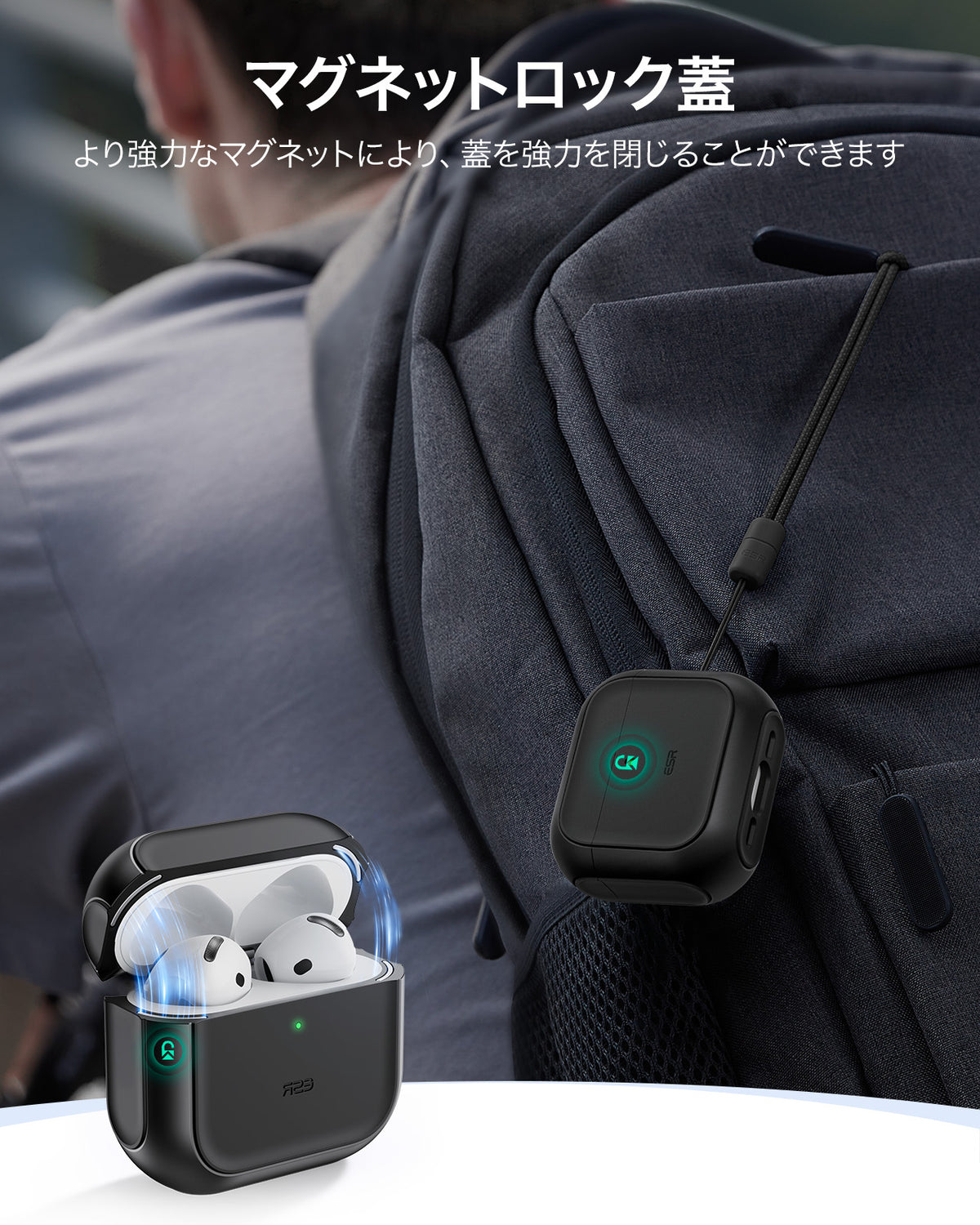 AirPods 5 Orbit Hybrid Magnetic Case - Black  Product type