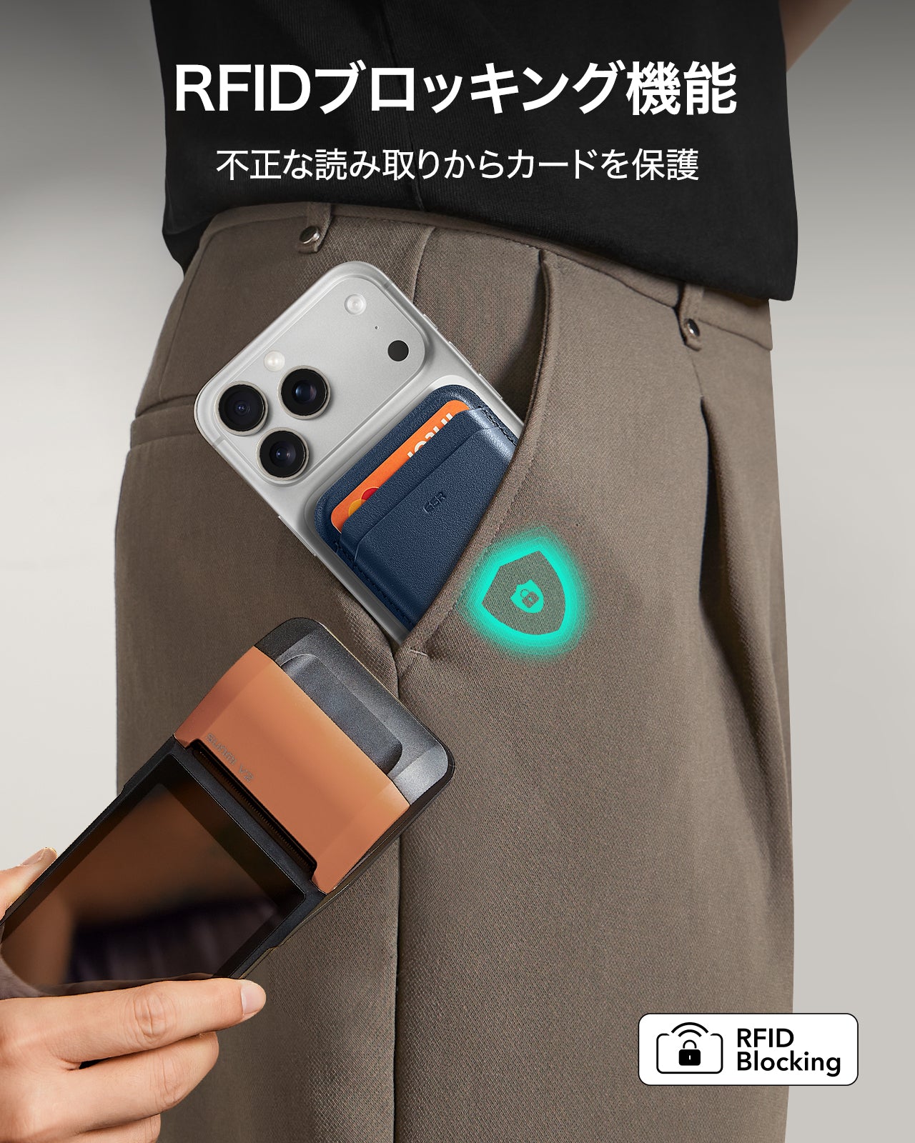 マグネットウォレット（HaloLock）ダークブルー  Product type