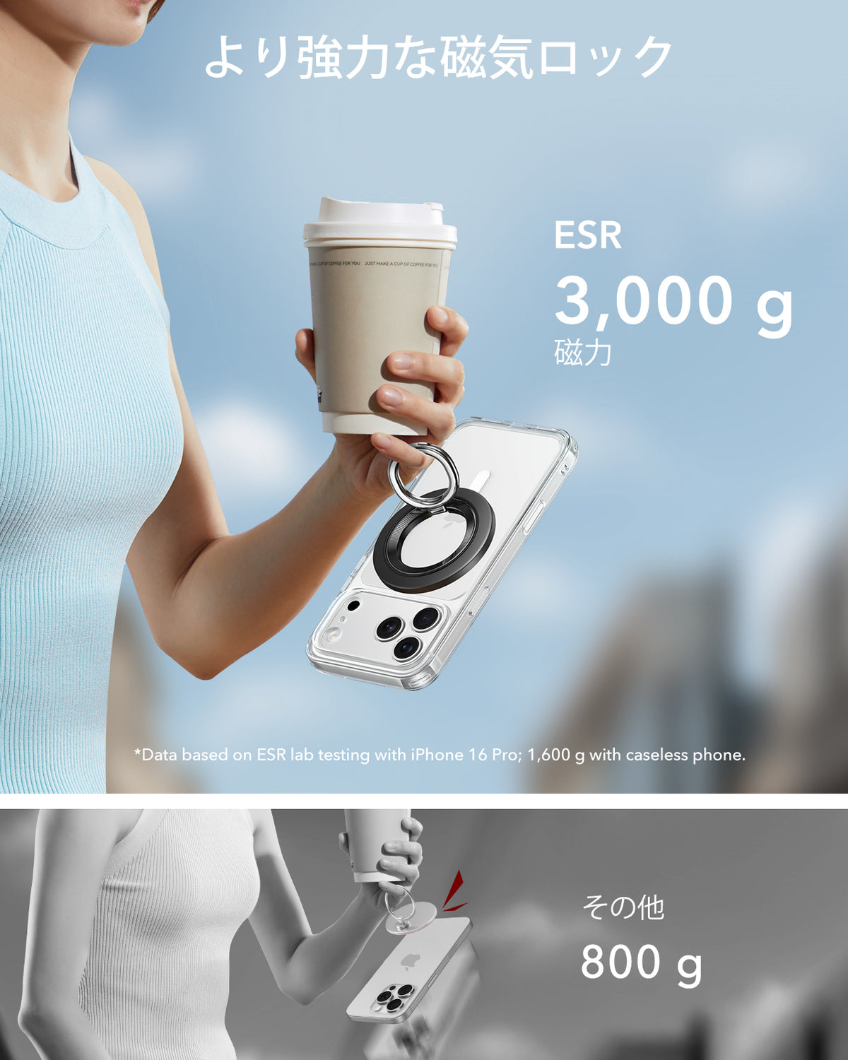 マグネットスマホリングスタンド 360 -ブラック  Product type