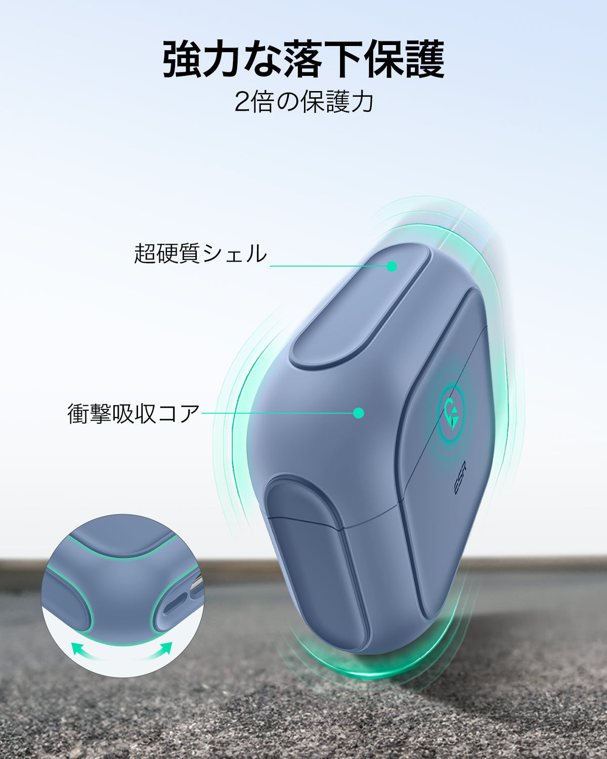 AirPods 5 Orbit Hybrid Magnetic Case - Dark Blue  Product type
