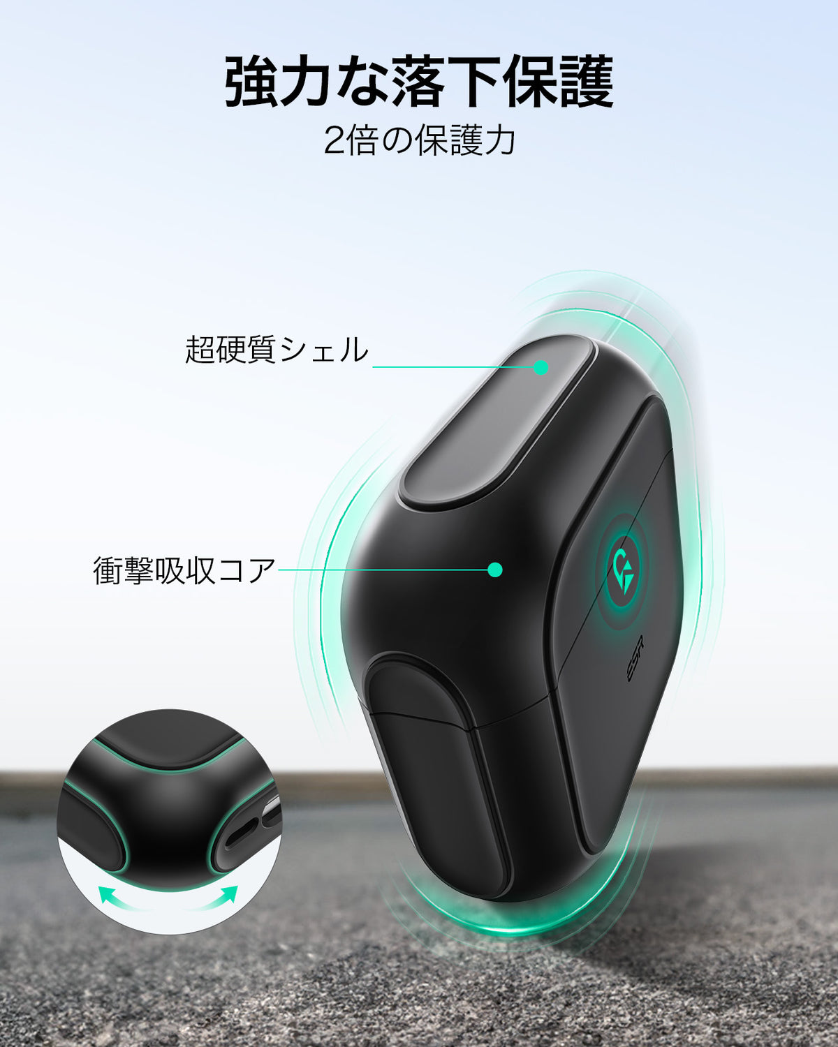AirPods 5 Orbit Hybrid Magnetic Case - Black  Product type
