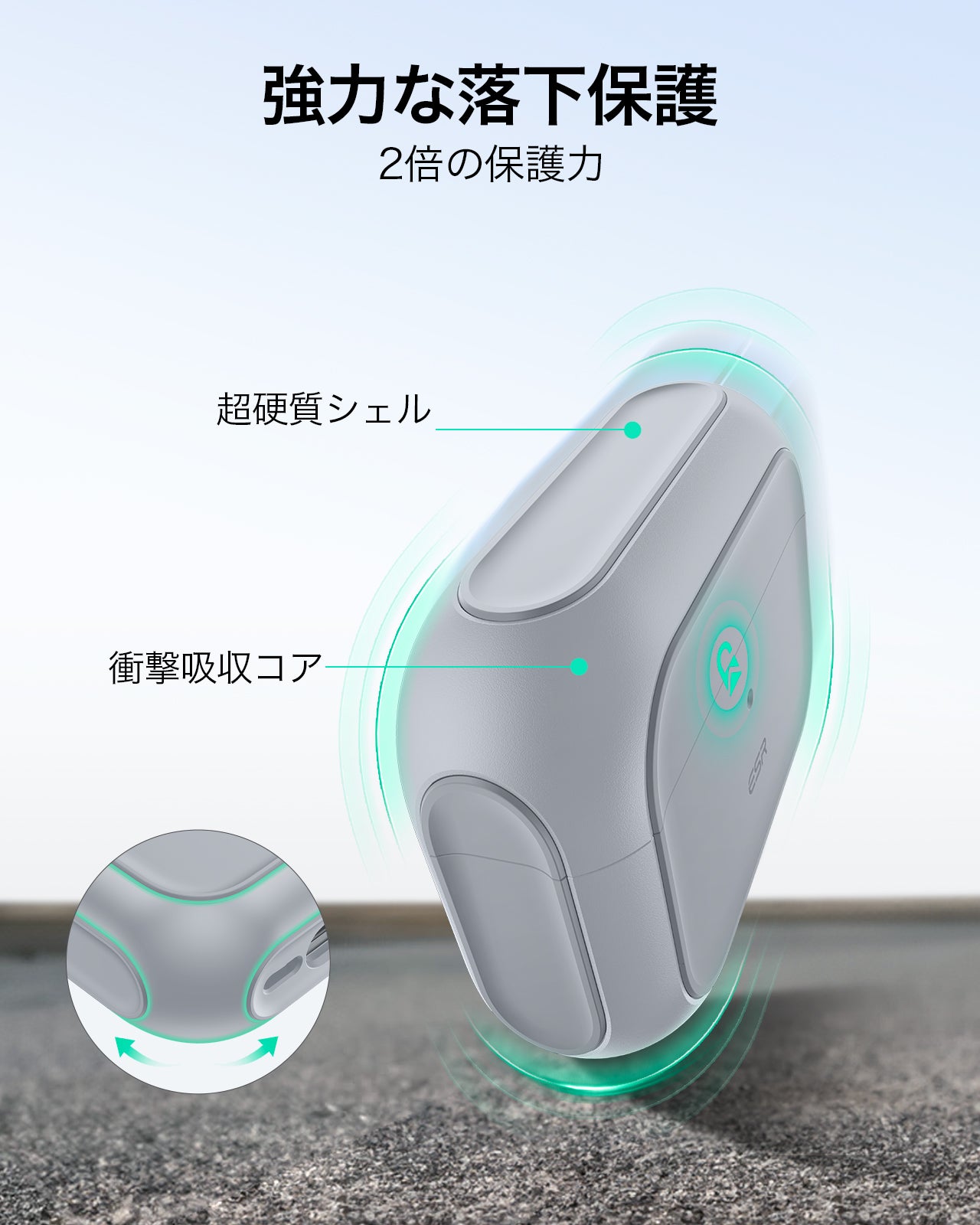 AirPods Pro (2023/2022/2019) Orbit Hybrid Case (HaloLock) - Gray  Product type