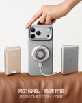 iPhone 18 Pro Max用Atelierシリコーンレザーマグネットケース カメラコントロールカバー、Flexスタンド付き＆Cyclone 25Wマグネット充電パッド - グレー  Product type