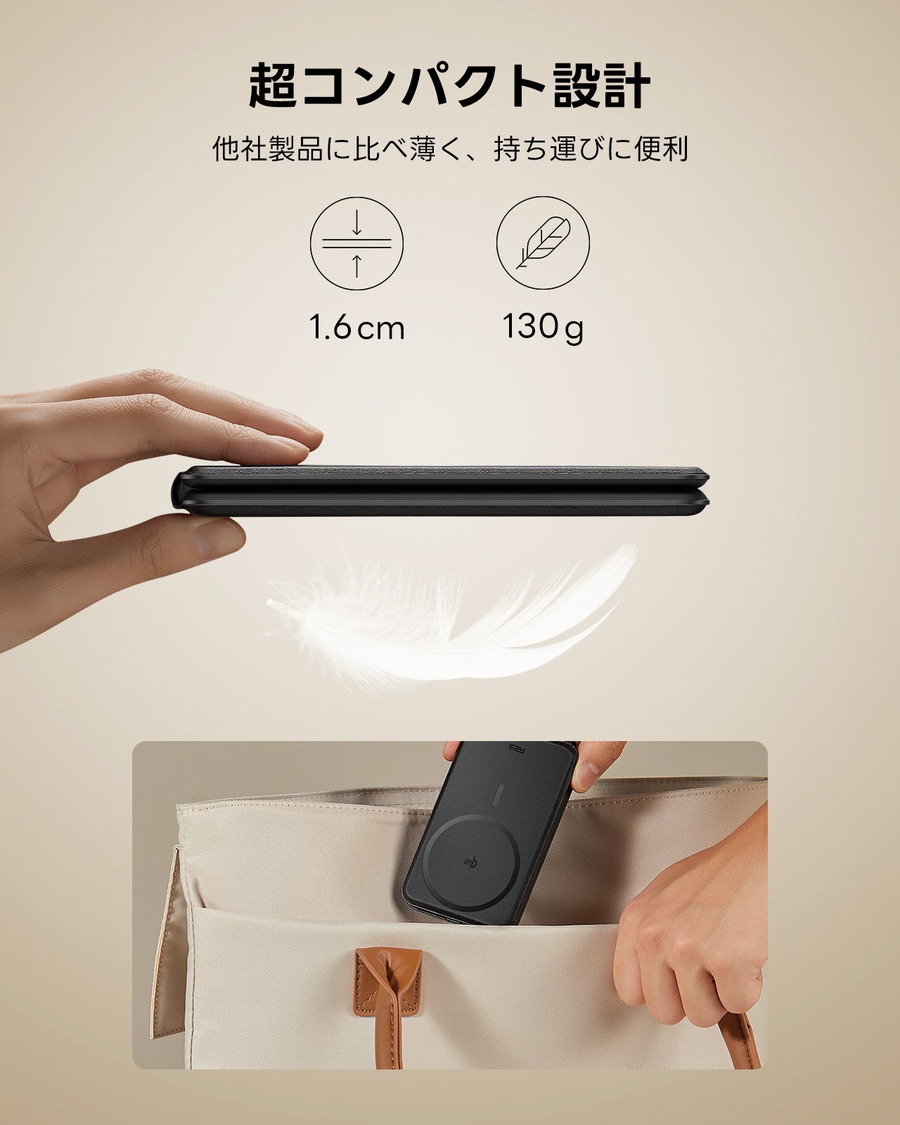 Qi2 3-in-1 Travel Wireless Charging Set (Bag Included) - White - JP Plug  Product type