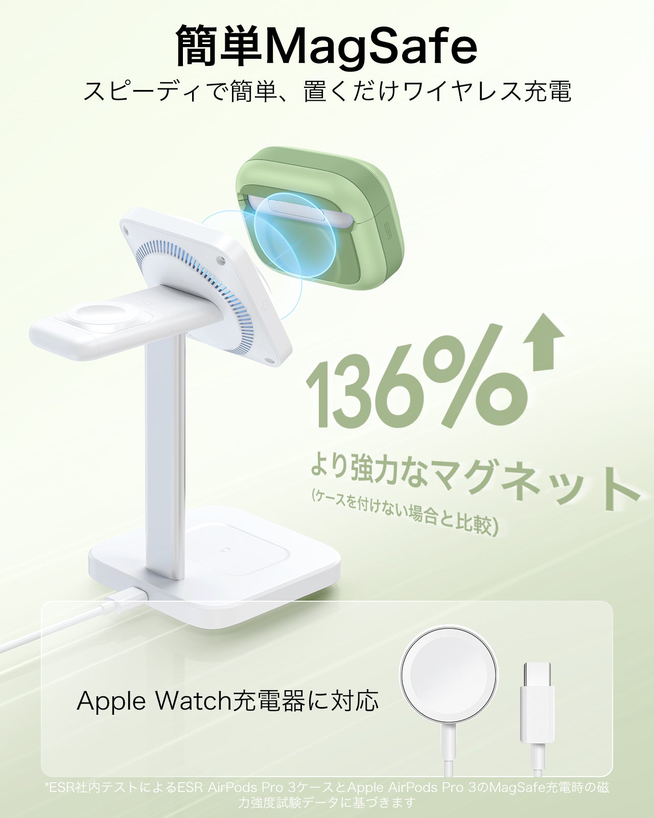 AirPods Pro 3 Pulse フリックロック™マグネットケース - ライトグリーン  Product type