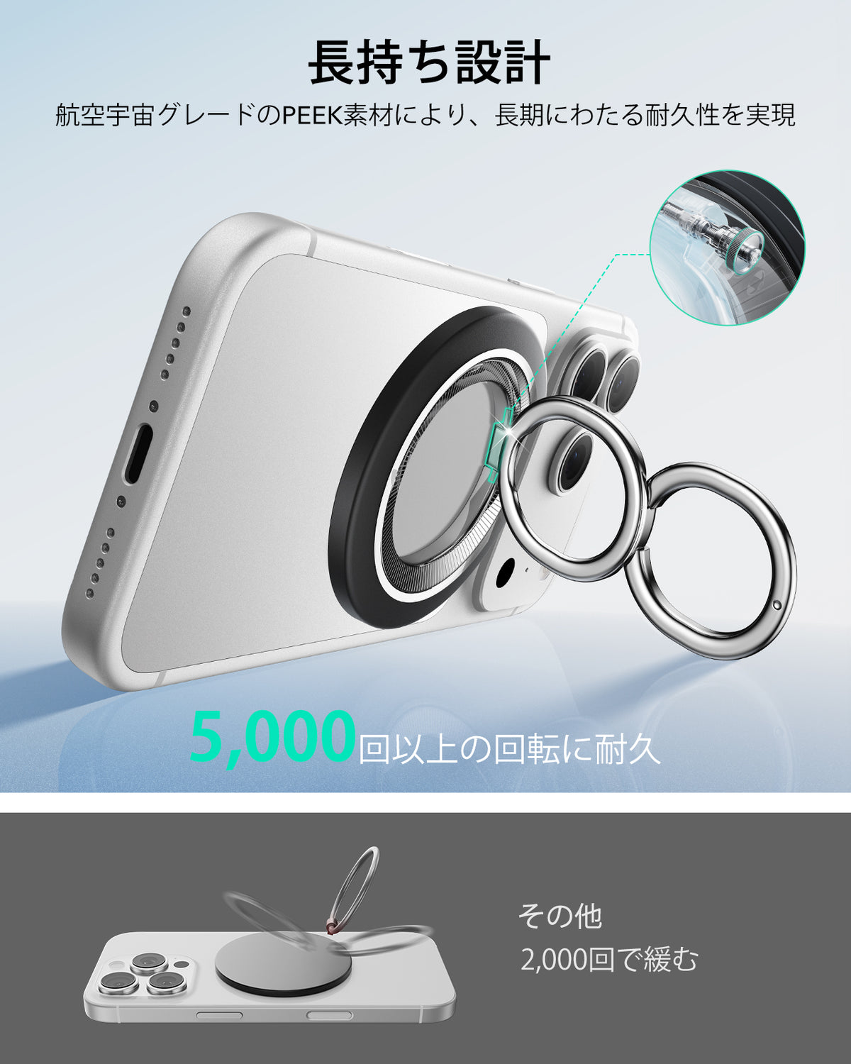 マグネットスマホリングスタンド 360 -ブラック  Product type