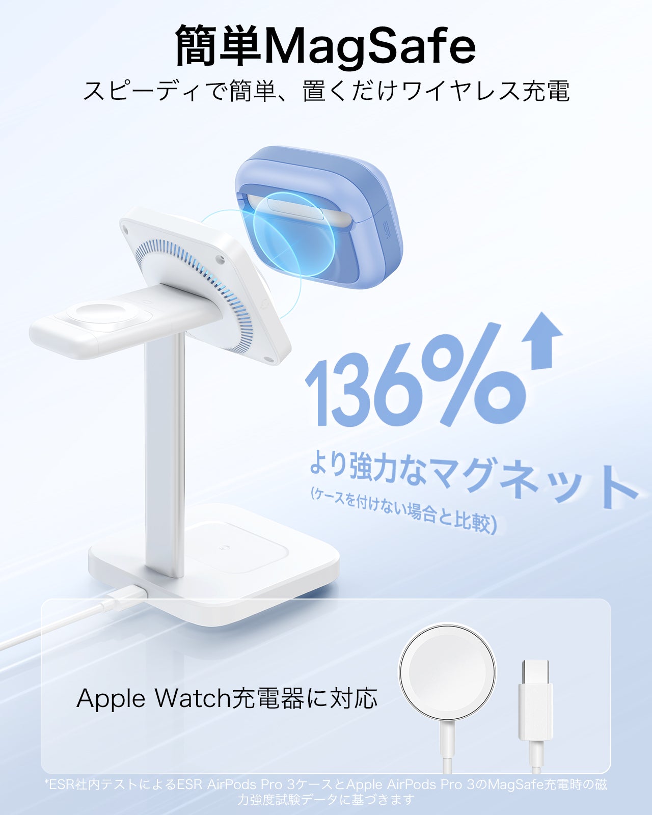 AirPods Pro 3 Pulse フリックロック™マグネットケース - ライトブルー  Product type