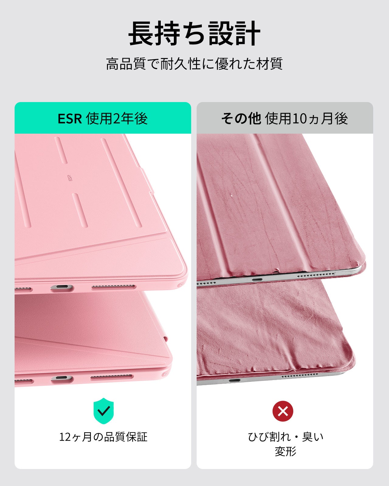 iPad Pro 11" (2024) Flip Magnetic Case with Pencil Holder - Pink  Product type