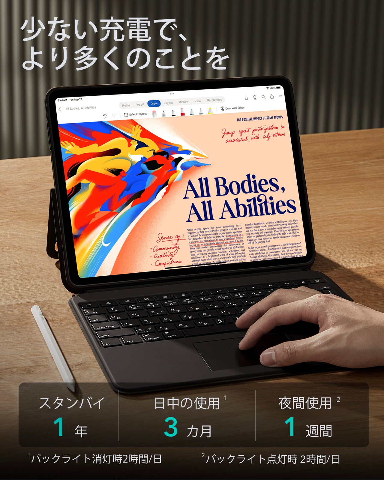 iPad Pro 13インチ（2024年）Ascendキーボードケース- ブラック  Product type