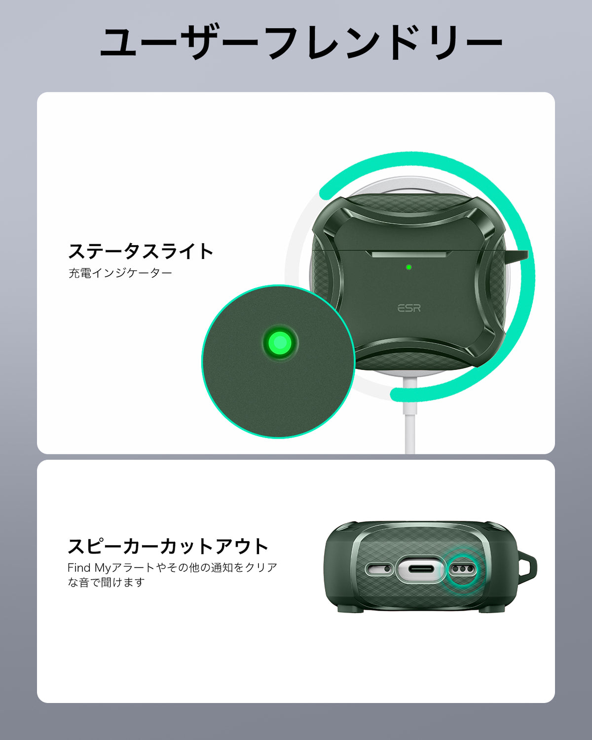 AirPods 5 Cyber Tough Magnetic Case - Green  Product type