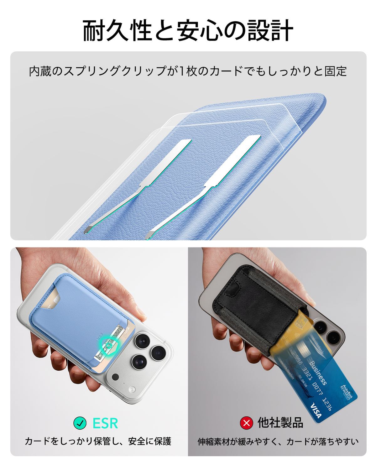 マグネットウォレット（HaloLock）ライトブルー  Product type
