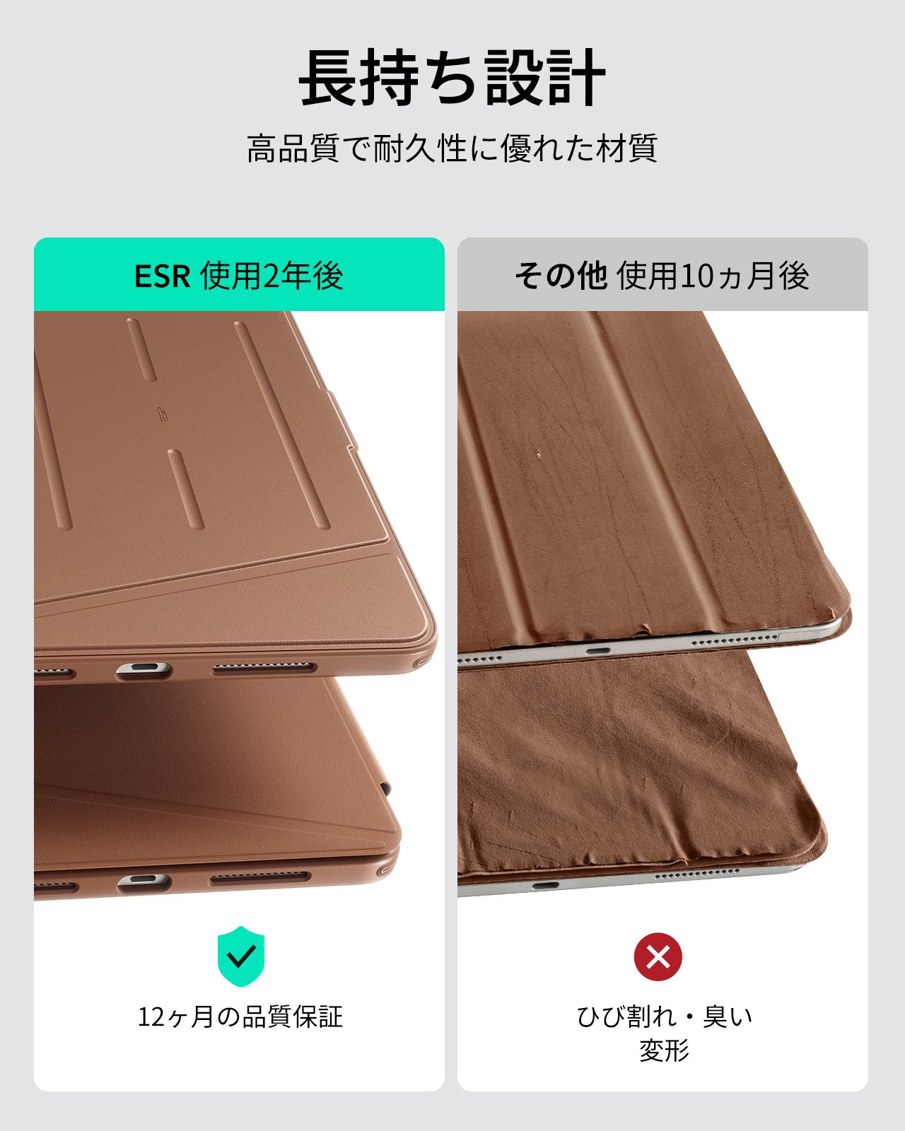 iPad Pro 11" (2025) Flip Magnetic Case with Pencil Holder - Brown  Product type