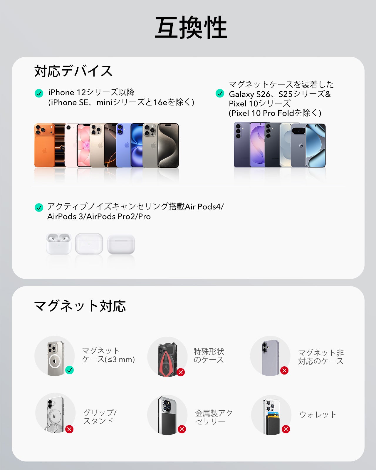 マグネット充電器（15W）シルバー 1セット  Product type