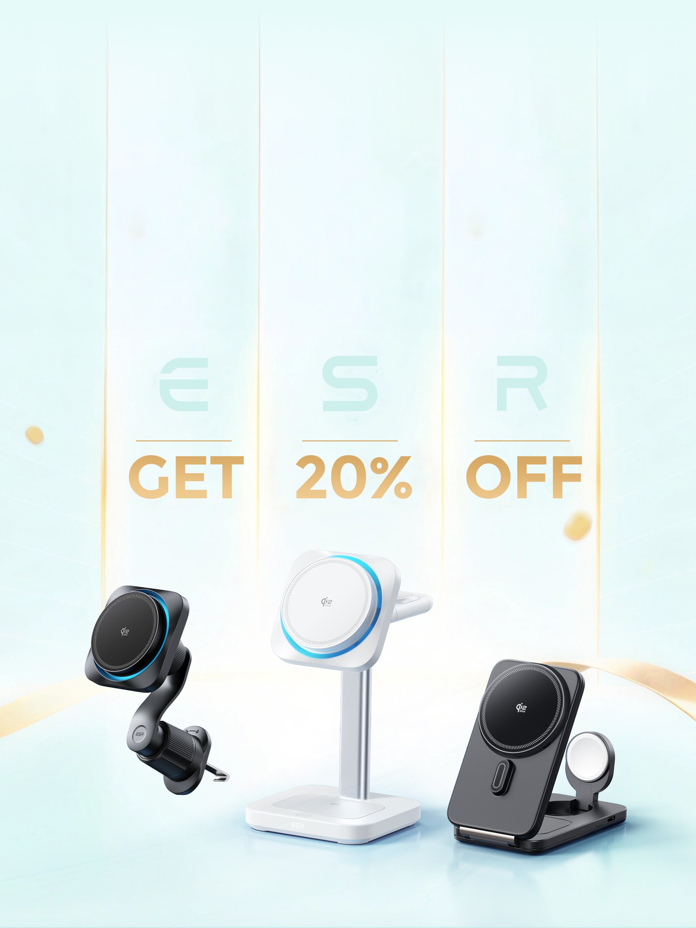 ESR会員デー】最大40%OFF！MagSafe対応磁気ワイヤレス充電器