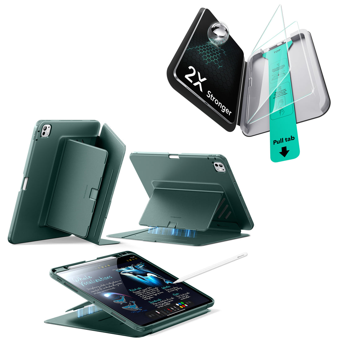 iPad Pro 11ʺ (2025) Flip Magnetic Protection Bundle - Green  Product type