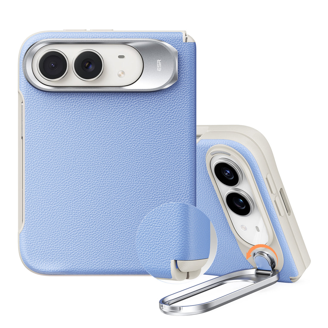 iPhone Duo Atelier Magnetic Case with Flex Stand - Misty Blue  Product type