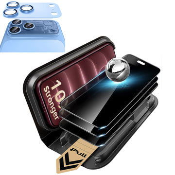 iPhone 18 Pro Bundle Armorite® Pro Privacy Screen Protector and Camera Lens Protector (Full Coverage) - Misty Blue  Product type