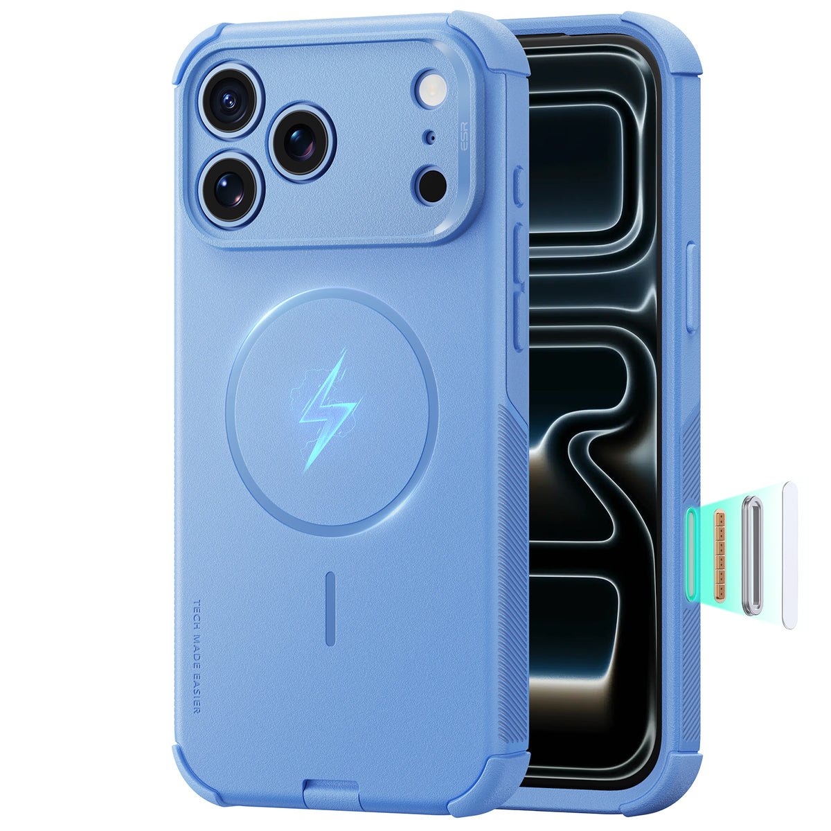 iPhone 18 Pro Max Cyber Tough Magnetic Case with Camera Control - Misty Blue  Product type