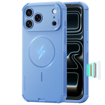 iPhone 18 Pro Max Cyber Tough Magnetic Case with Camera Control - Misty Blue  Product type