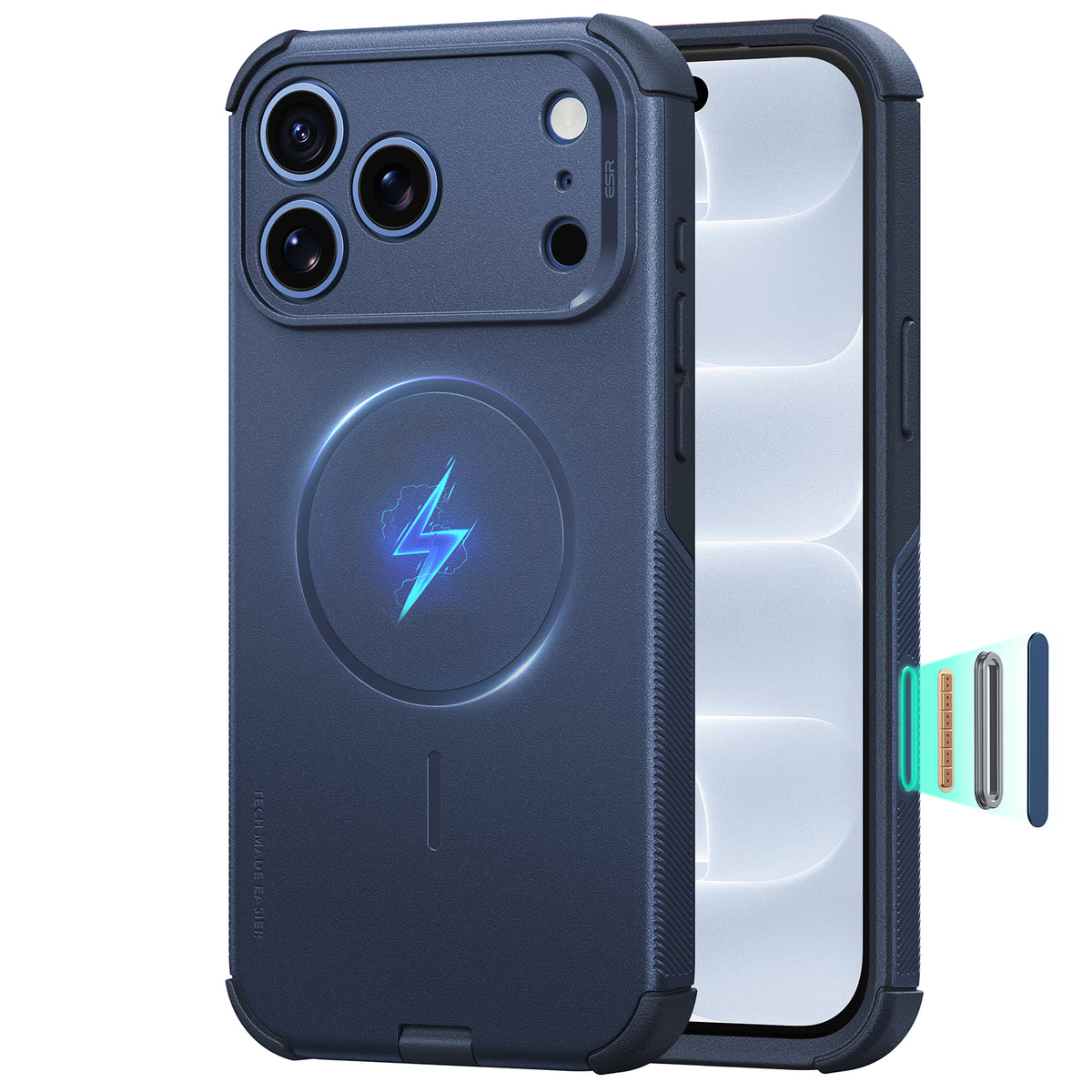 iPhone 18 Pro用 Cyber Toughマグネットケース　カメラコントロールカバー付き - ネイビーブルー  Product type