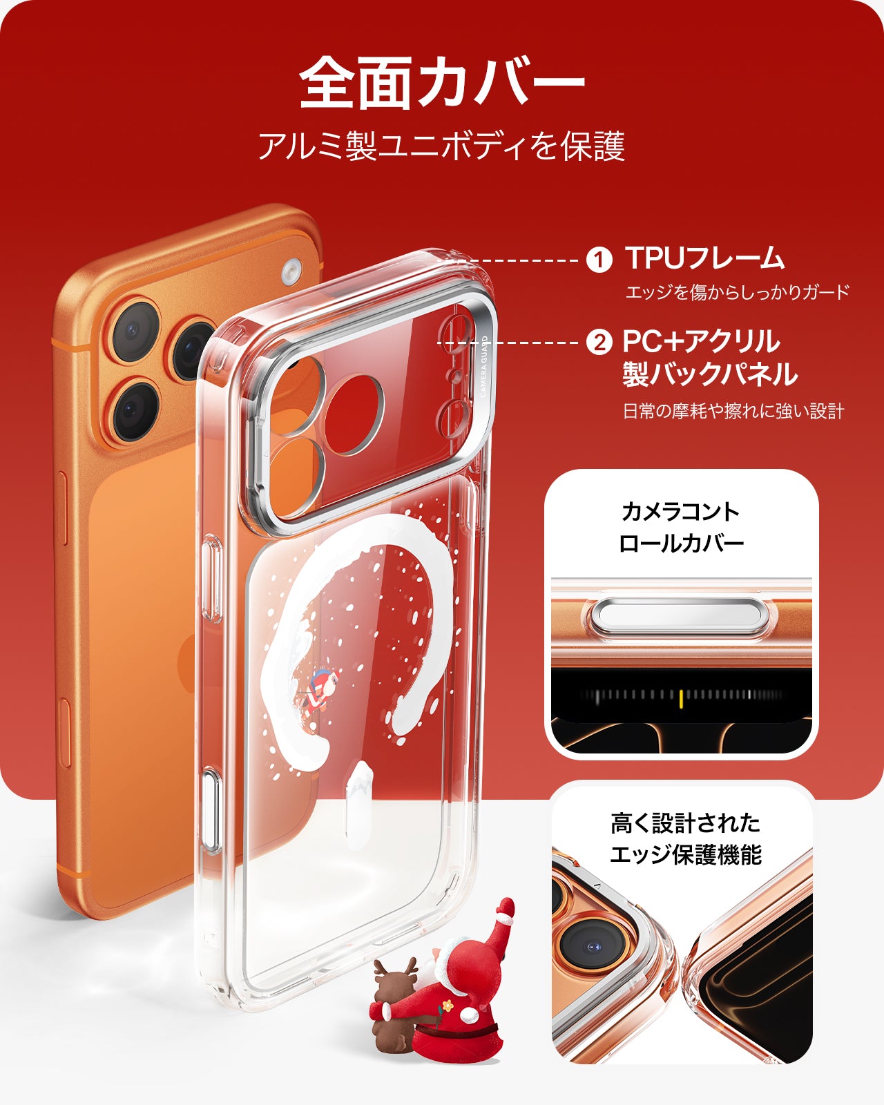 iPhone 17 Pro Classic Hybrid Magnetic Case (Camera Control, Stash Stand) - Santa Skater  Product type