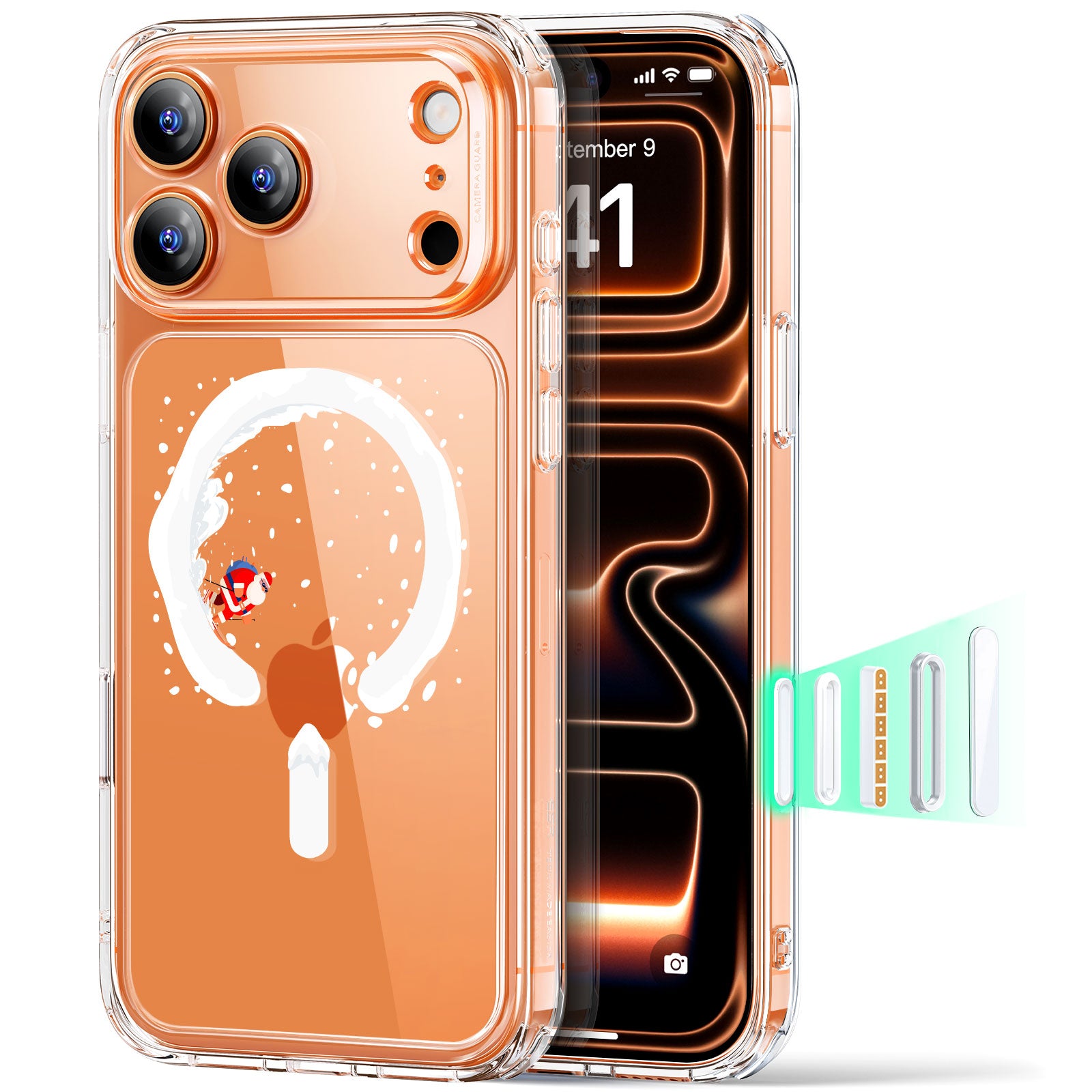 iPhone 17 Pro Classic Hybrid Magnetic Case (Camera Control) - Santa Skater  Product type