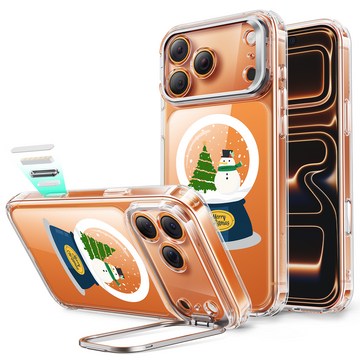 iPhone 17 Pro Classic Hybrid Magnetic Case (Camera Control, Stash Stand) - Christmas Globe  Product type