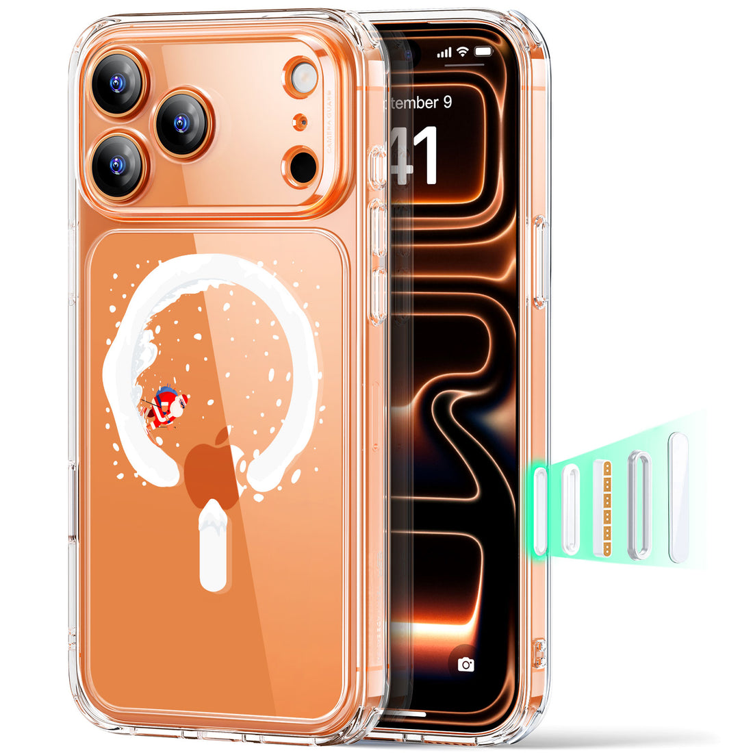 iPhone 17 Pro Max Classic Hybrid Magnetic Case (Camera Control) - Santa Skater  Product type