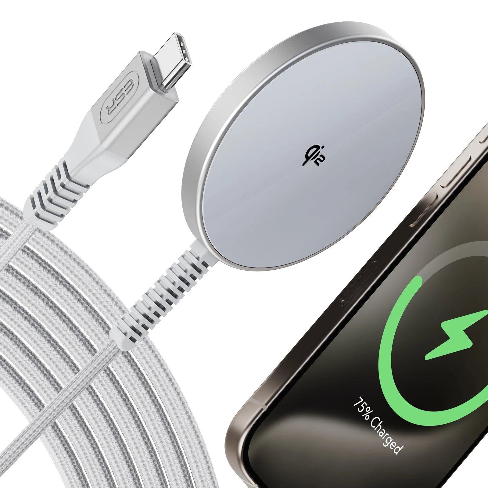 Qi2 mini Wireless Charger - Silver - 1 Set  Product type