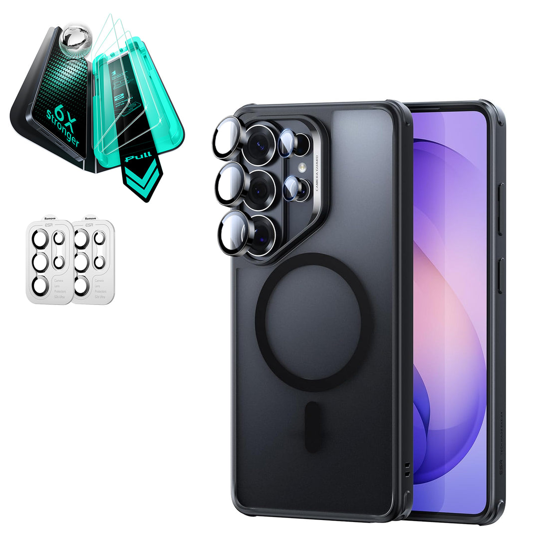 Galaxy S26 Ultra Bundle Classic Hybrid Magnetic Case and Armorite® Screen Protector - Frosted Black  Product type