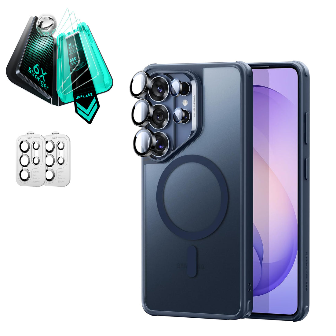 Galaxy S26 Ultra Bundle Classic Hybrid Magnetic Case and Armorite® Screen Protector - Frosted Blue  Product type