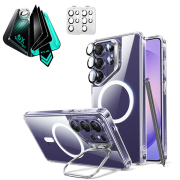 Galaxy S26 Ultra Bundle Classic Hybrid Magnetic Case (Stash Stand) and Armorite® Privacy Screen Protector - Clear  Product type