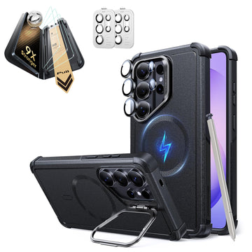 Galaxy S26 Ultra Bundle Cyber Tough Magnetic Case (Stash Stand) and Armorite® Pro Screen Protector - Black  Product type