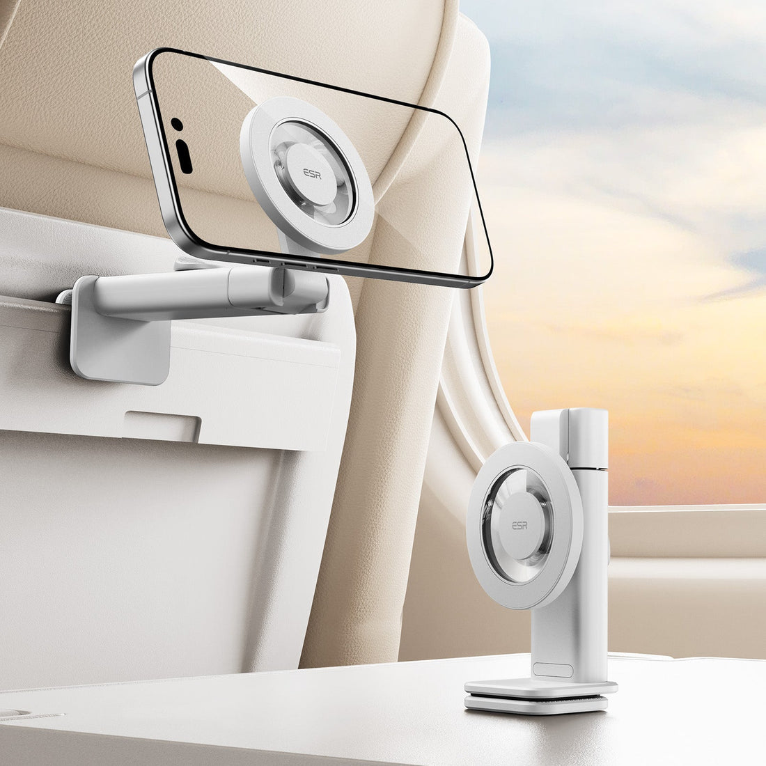 Airplane Phone Holder Mount (HaloLock) - White  Product type