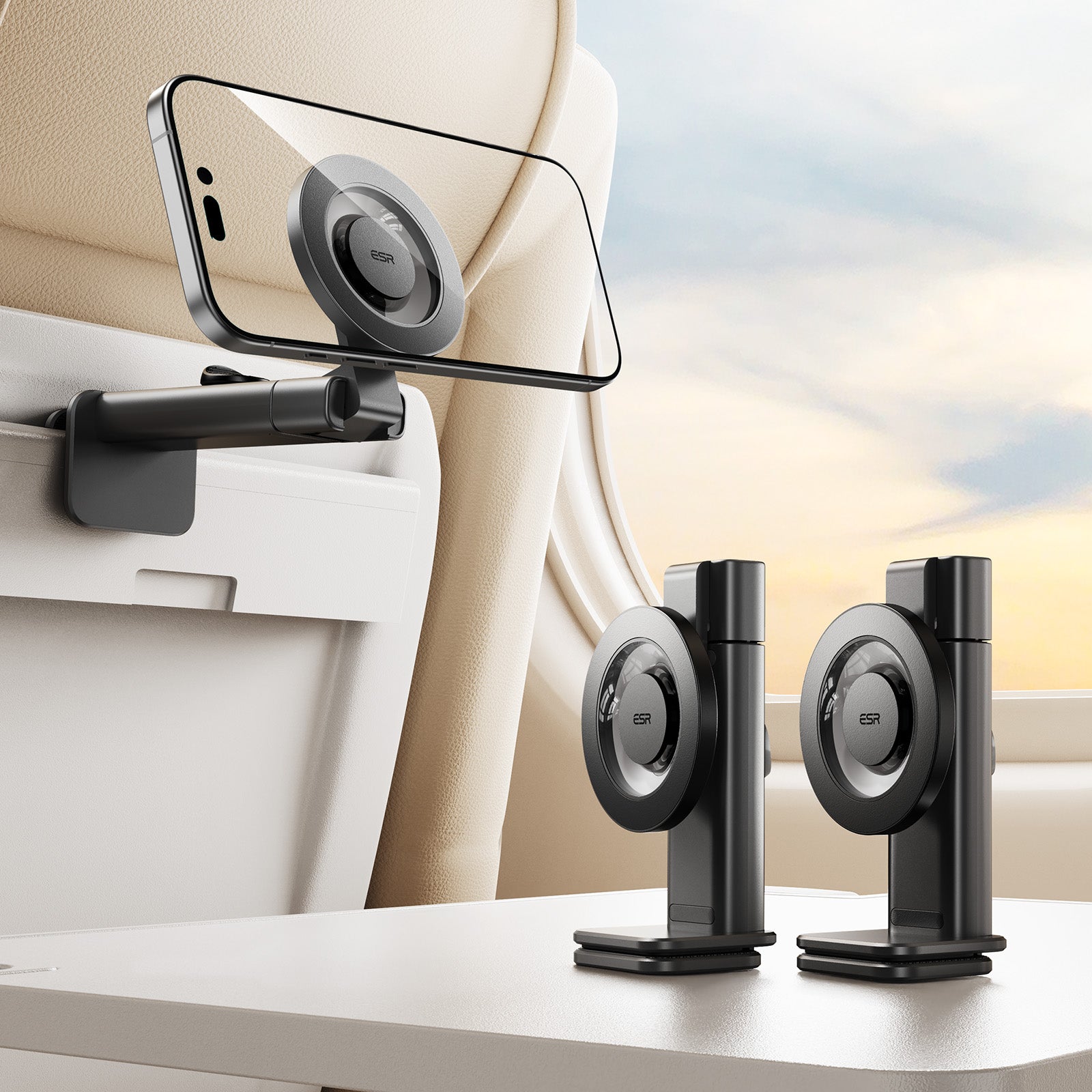 Airplane Phone Holder Mount (HaloLock) - Black  Product type