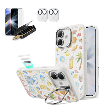 iPhone 17 Bundle Classic Hybrid Magnetic Case (Stash Stand) and Armorite Pro Privacy Screen Protector - Coastal Summer  Product type