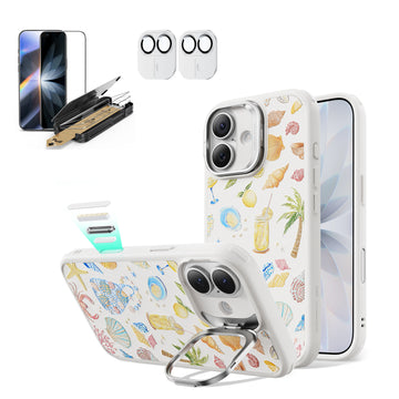 iPhone 17 Bundle Classic Hybrid Magnetic Case (Camera Control, Stash Stand) and Armorite Pro Screen Protector - Coastal Summer  Product type