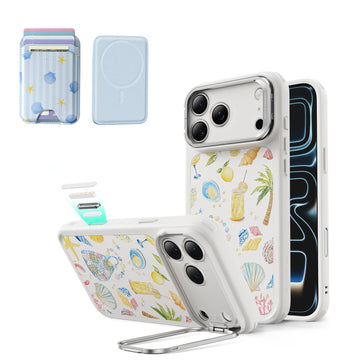iPhone 17 Pro Bundle Classic Hybrid Magnetic Case (Camera Control, Stash Stand) & Classic Magnetic Wallet - Coastal Summer  Product type