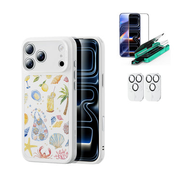 iPhone 17 Pro Max Bundle Classic Hybrid Magnetic Case (Camera Control) and Armorite Screen Protector - Coastal Summer  Product type