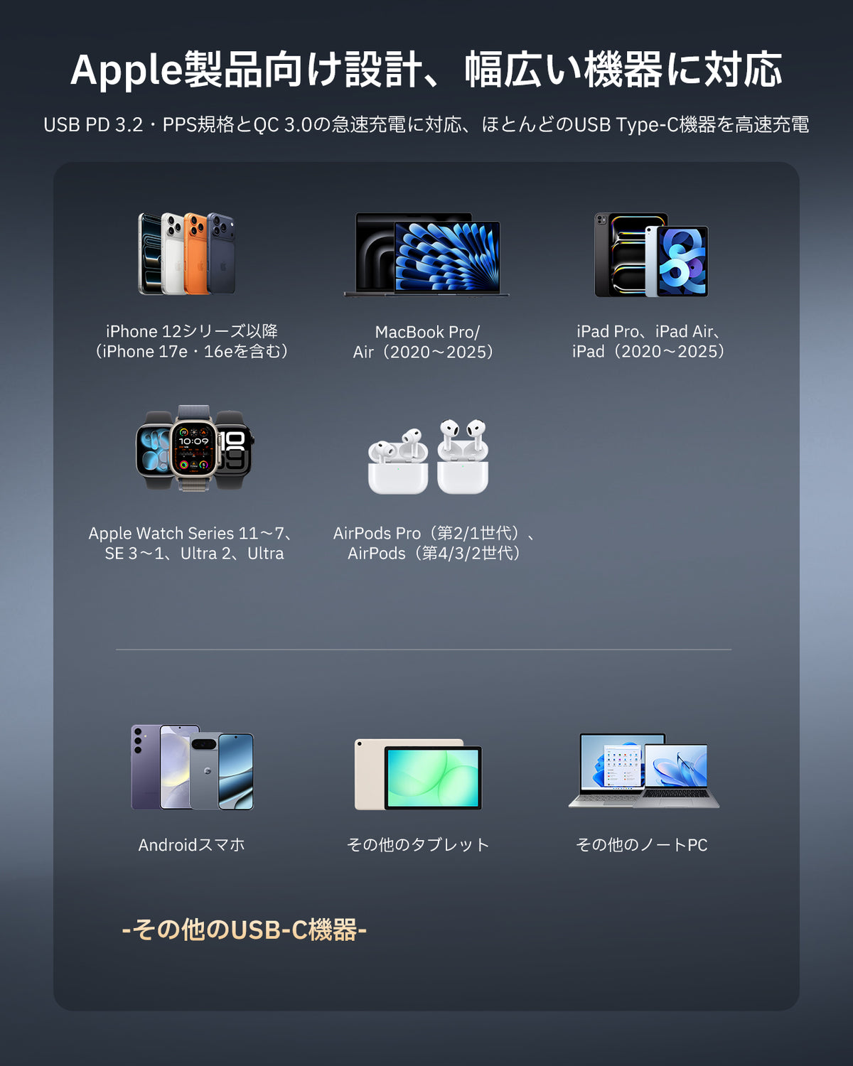 Xtend 100W 巻き取り式ケーブル車載充電器 ケーブル2本付き ブラック
