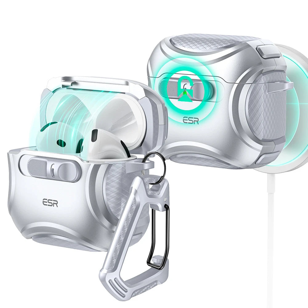 AirPods 4 Cyber FlickLock Case (HaloLock) - Silver  Product type