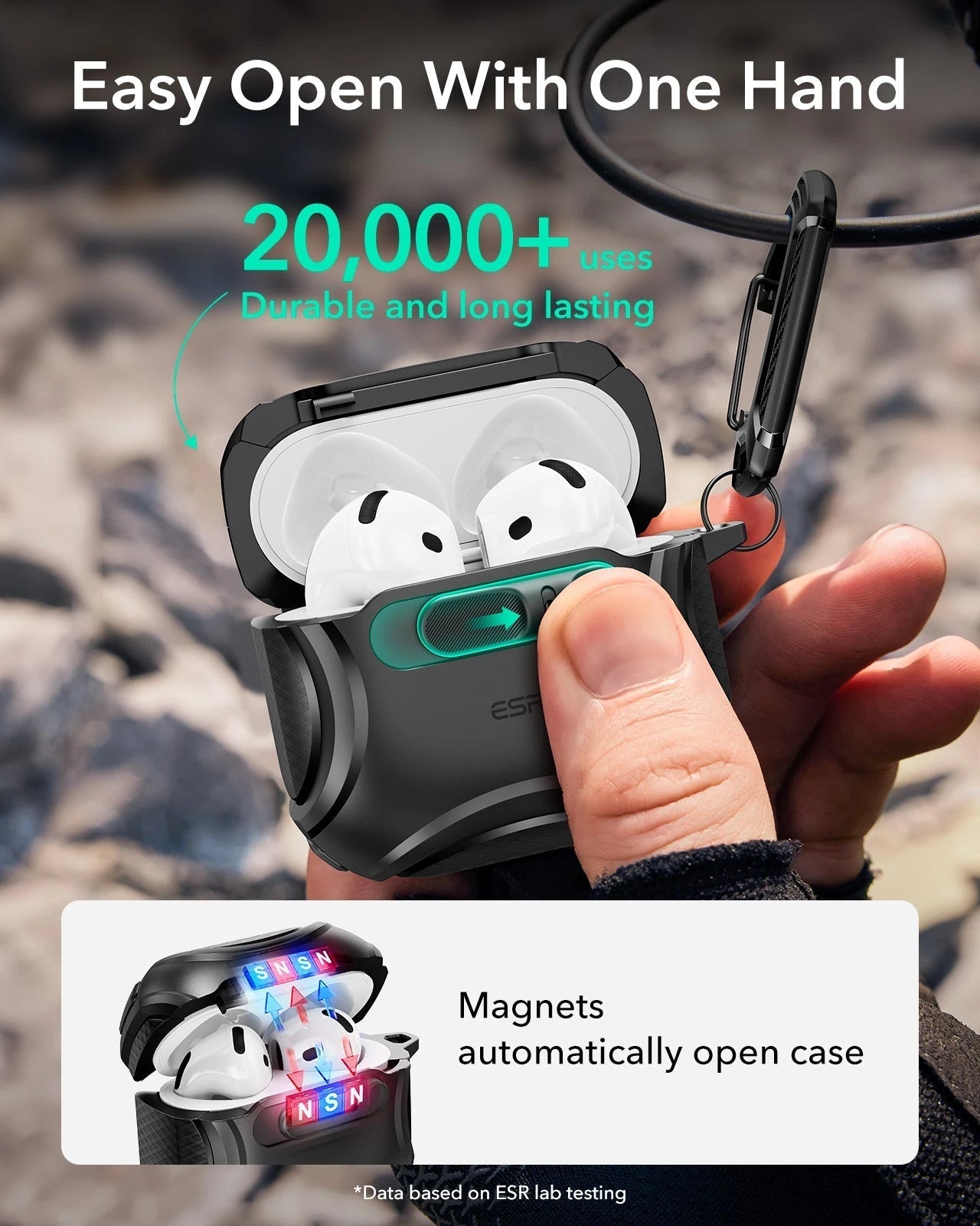 AirPods 4 Cyber FlickLock Case (HaloLock) - Dark Purple  Product type