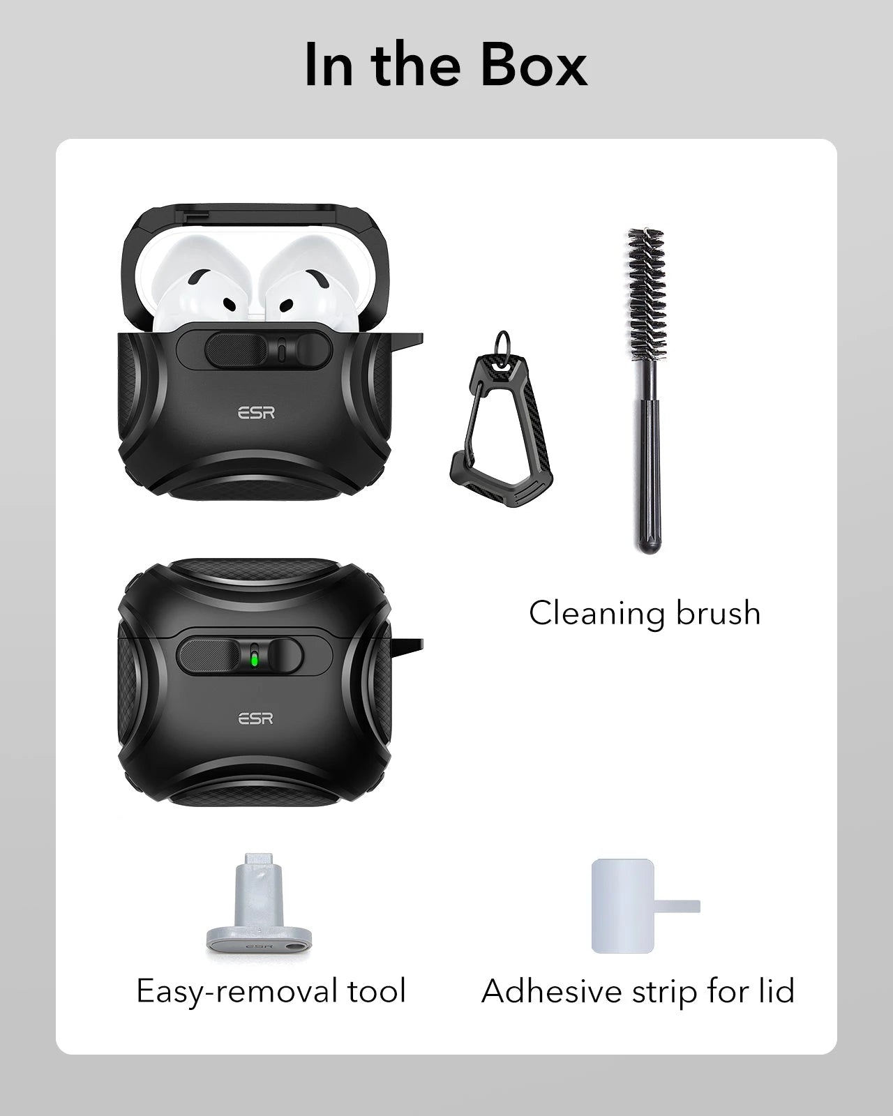 AirPods 4 Cyber FlickLock Case (HaloLock) - Black  Product type