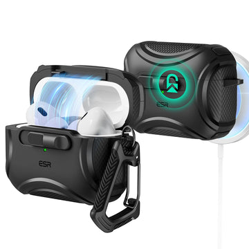 AirPods Pro (2023/2022/2019) Cyber FlickLock Case (HaloLock) - Midnight Black  Product type